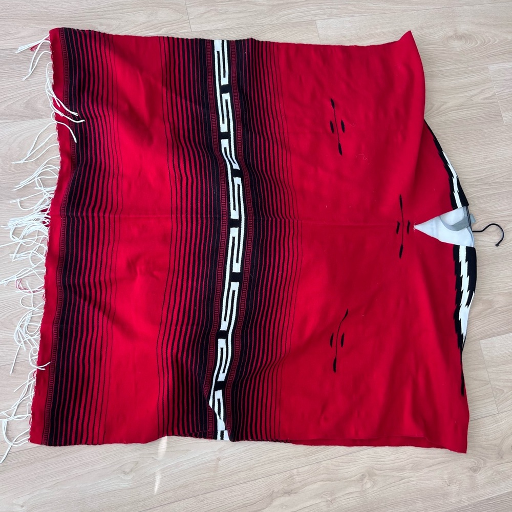 Traditional Mexican Wool poncho